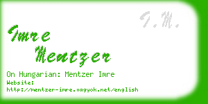 imre mentzer business card